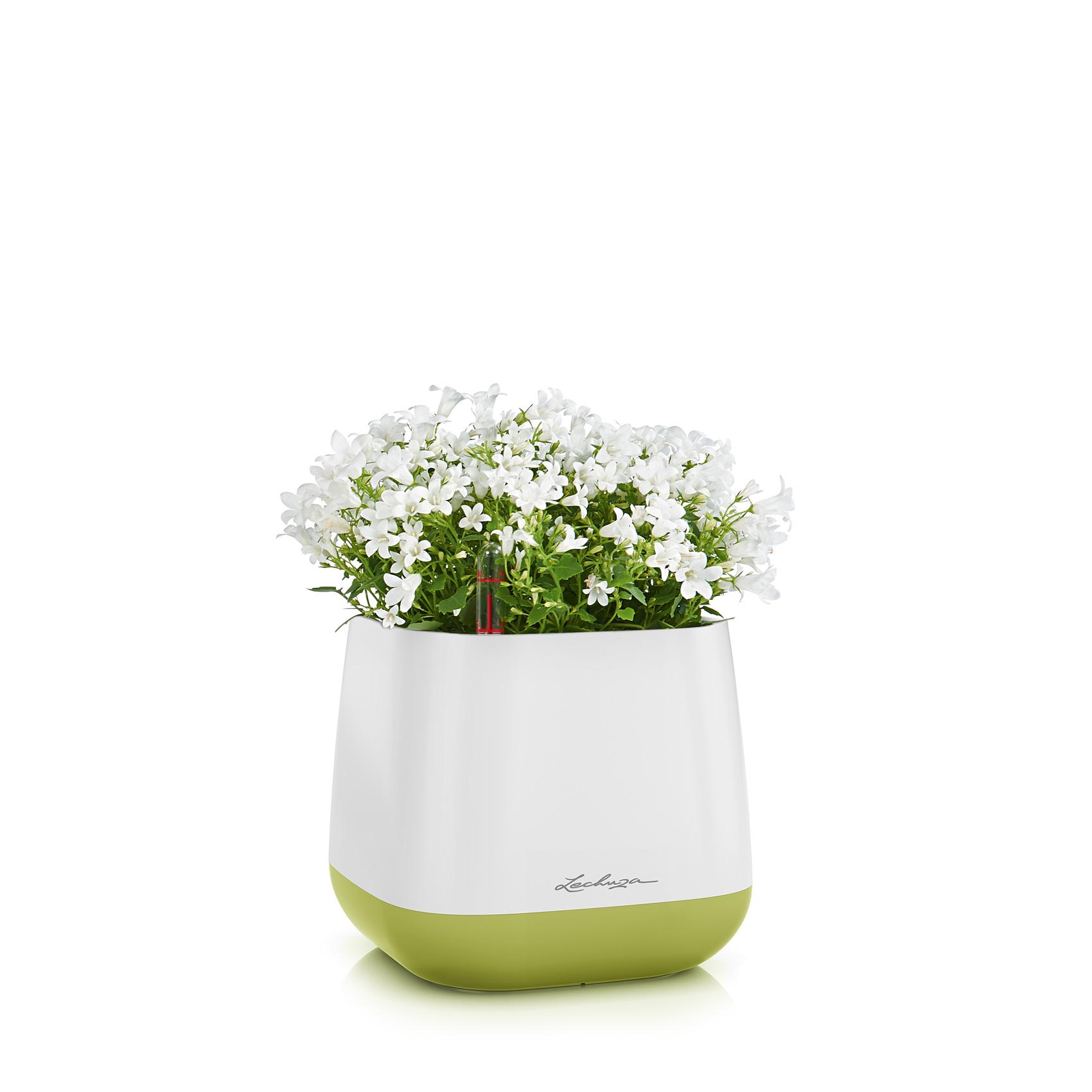 YULA planter white/pistachio semi-gloss